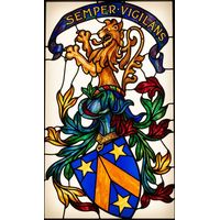 Lion Rampant and Heraldic Shield