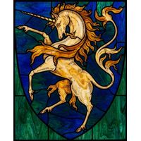 Rearing Golden Unicorn