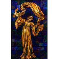 Ethereal Dancer in Gold and Cobalt