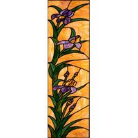 Elegant Irises in Amber and Violet