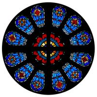 Rose Window Blue and Red