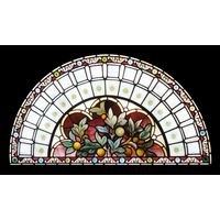 Arched Transom in Stained Glass