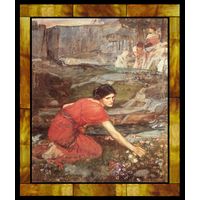Maidens Picking Flowers by a Stream