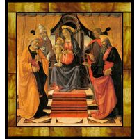Madonna and Child Enthroned with  Saints