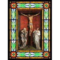 Christ on the Cross with Mary and St  John